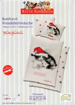 Bettwäsche Keith Kimberlin - Freche Kätzchen - 135 x 200 cm - Renforcé - Katze